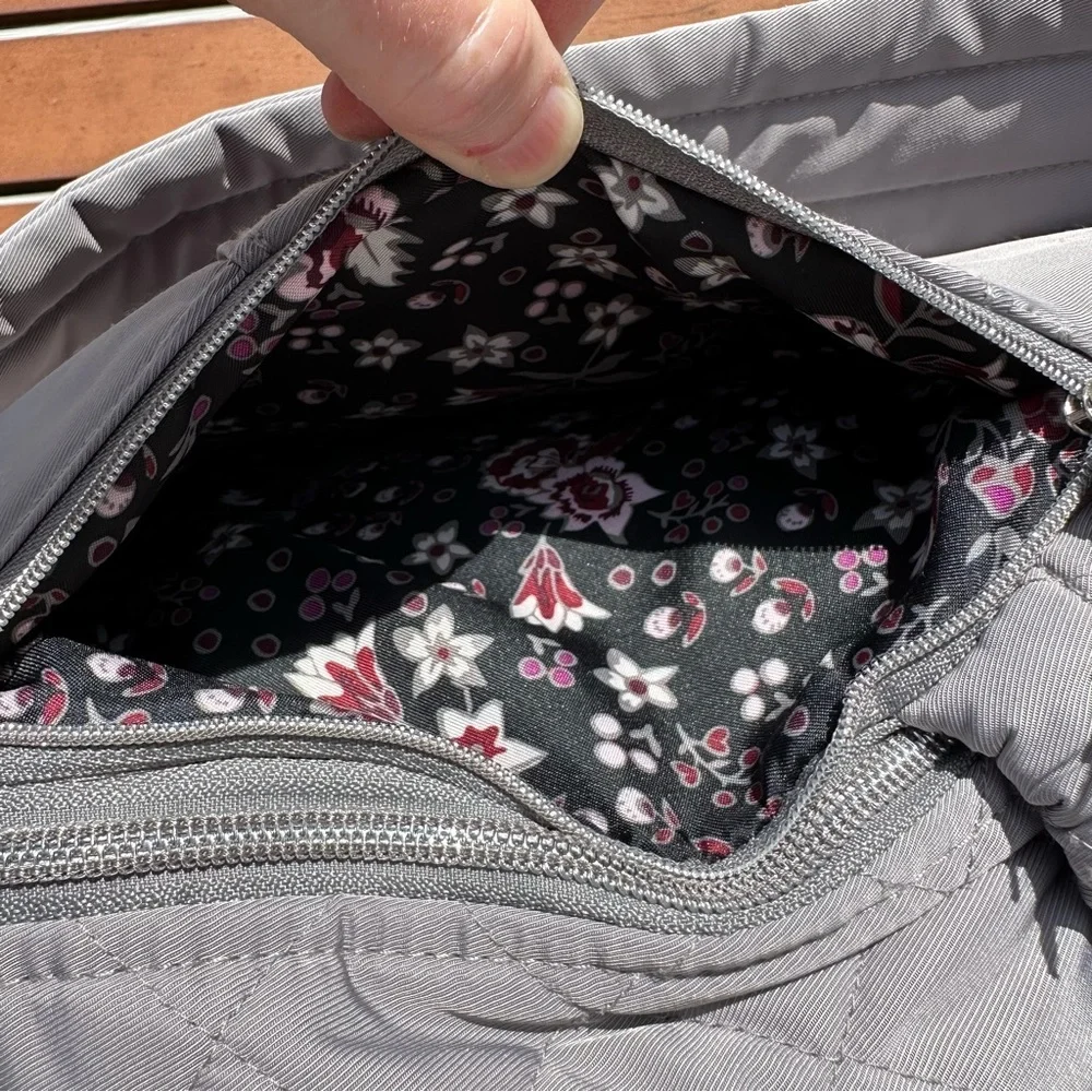 Vera Bradley Tranquil Gray Campus Backpack in Performance Twill
